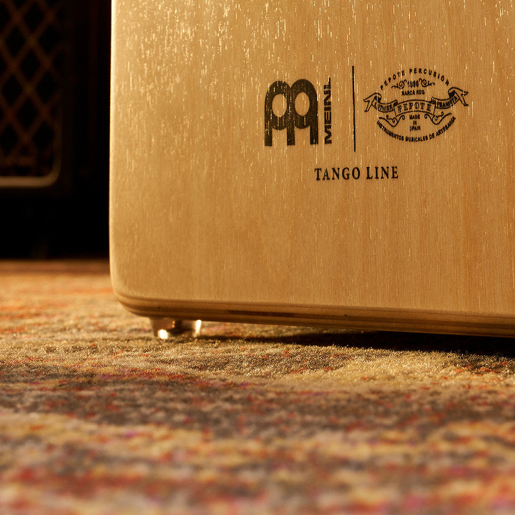 Meinl Artisan Edition Tango Line String Cajon with Light Eucalyptus Frontplate AETLLE base view