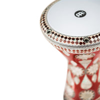 Meinl 8 3/4" Artisan Doumbek Drum Red-White Burl Mosaic Imperial AEED2 Quality Doumbek drums online at Drum Republic Australia