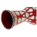 Meinl 8 3/4" Artisan Doumbek Drum Red-White Burl Mosaic Imperial AEED2 side close up