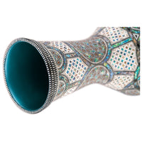 Meinl 8 3/4" Artisan Doumbek Drum Blue Burl Mosaic Palace AEED3 close up side of doumbek