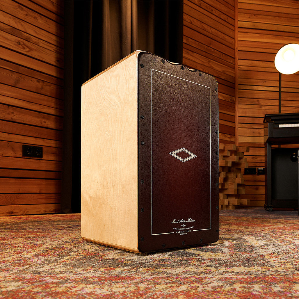 Meinl Artisan Edition Solea Line Cajon with Dark Red Burst Frontplate AESLRB Drum Republic
