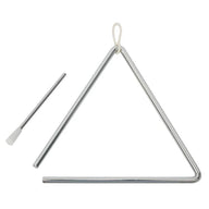 Angel 6" Triangle with Beater & Holder 7.5mm Pipe AT6M including a steel triangle, metal beater, and hanging holder.