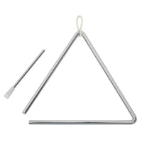 Angel 6" Triangle with Beater & Holder 7.5mm Pipe AT6M including a steel triangle, metal beater, and hanging holder.