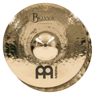 Meinl Byzance Brilliant 14" Heavy Hammered Hi-Hats - B14HHH-B