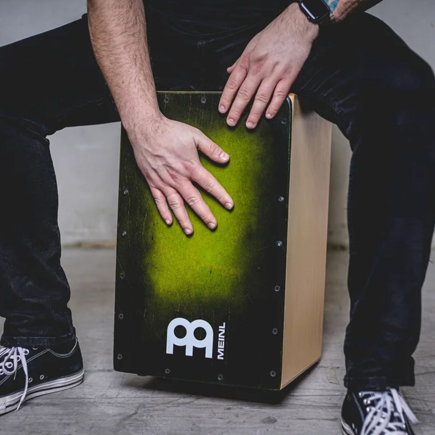 Meinl Cajon Drum - Snarecraft Series Green Burst SC100GRB