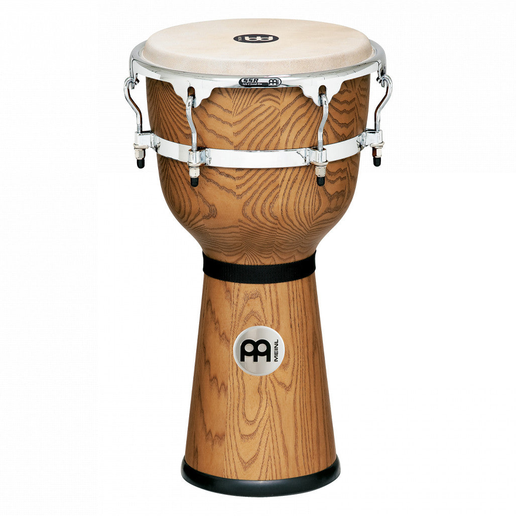 Mein Floatune Series 12" Wood Djembe Drum Zebra Finished Ash DJW3ZFA-M