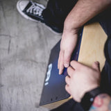 Top-down view of the Meinl Snarecraft Cajon SC100BLB showing playing surface and craftsmanship.