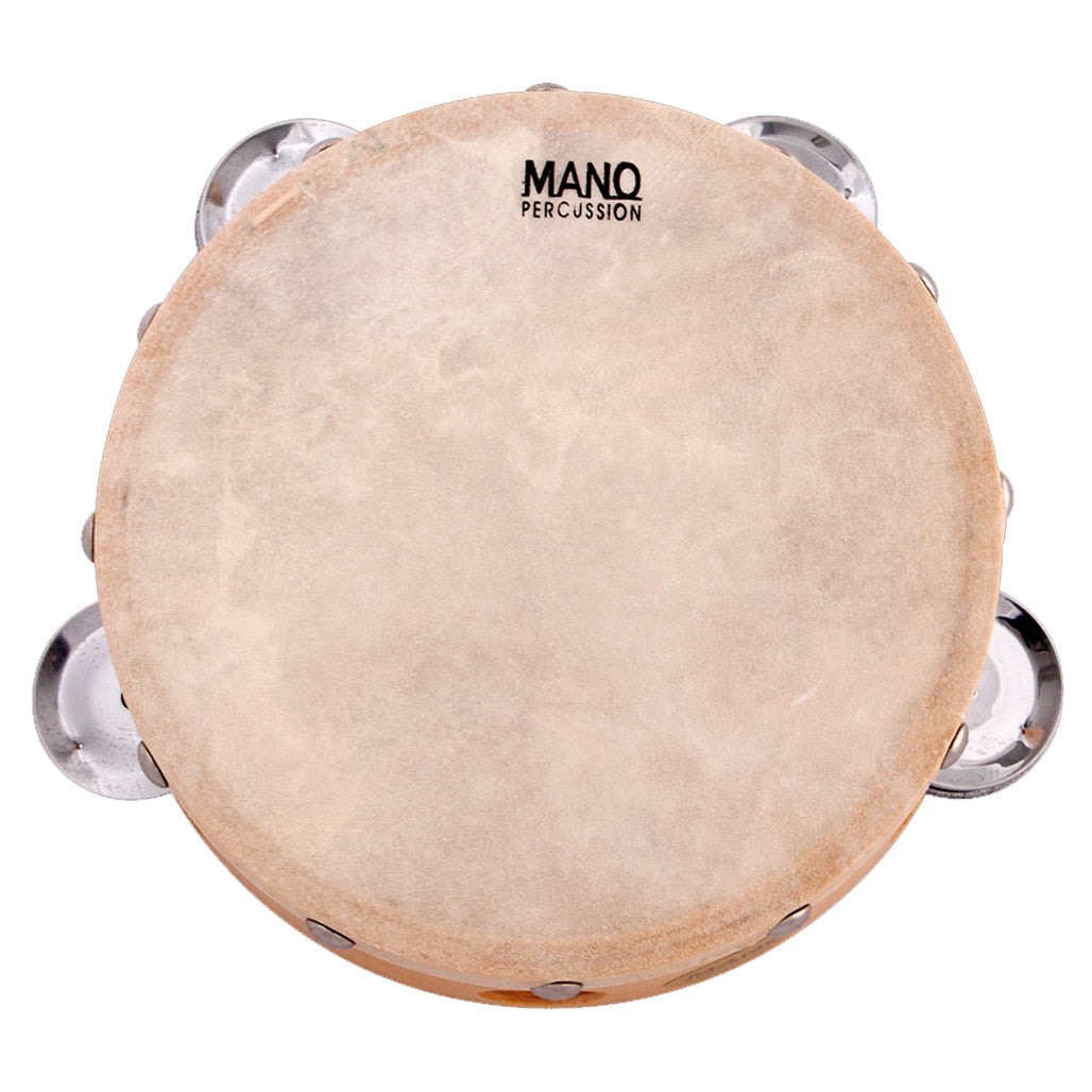 Mano Percussion 6" Wooden Tambourine With Natural Skin ED615 Drum Republic