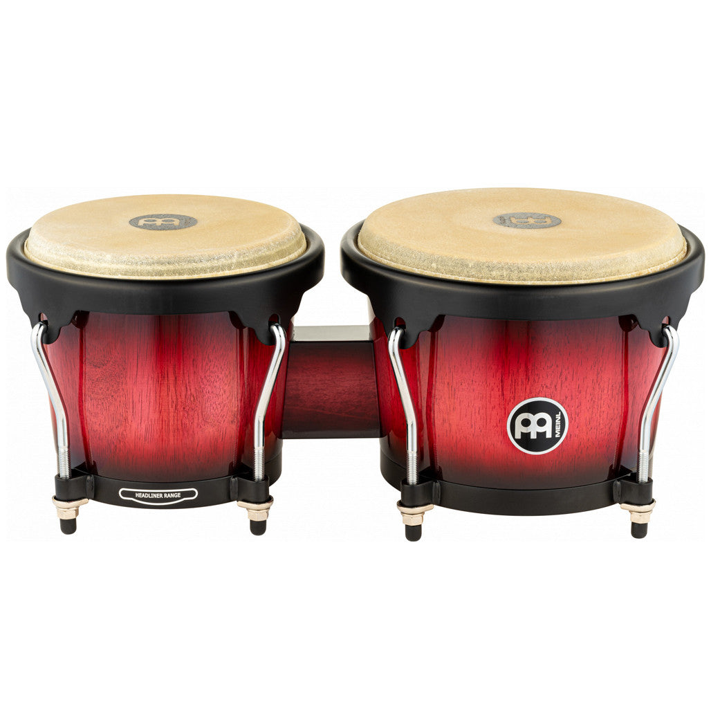 Meinl Headliner Series 6 3/4" & 8" Wood Bongo Drums Red Wine Burst HB100WRB