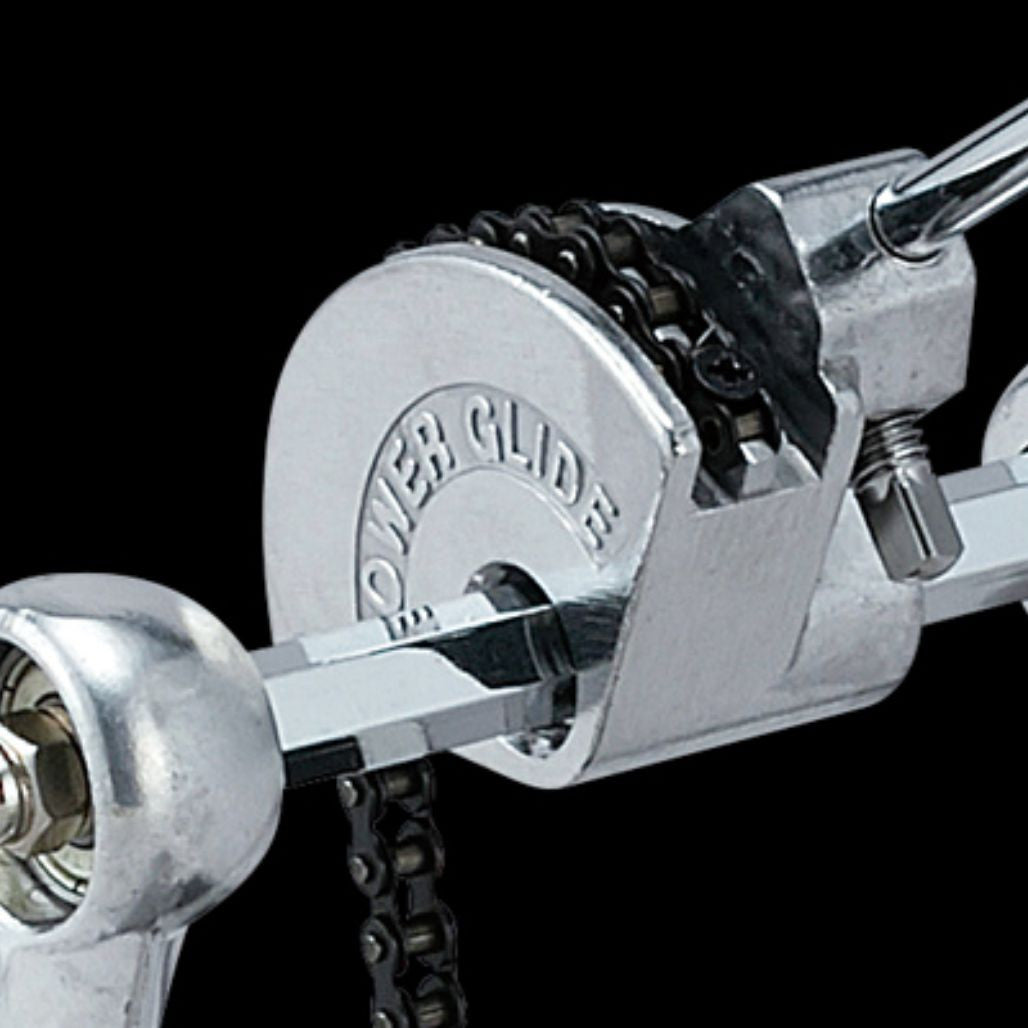 Close up of the Power Glide cam Tama HP30TW Twin Pedal.