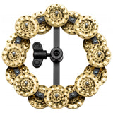 Meinl Hi-Hat Tambourine with 2 Rows Hammered Brass Jingles HTHH2B-BK