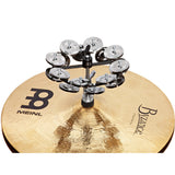 Meinl HiHat Tambourine with 2 Rows Steel Jingles HTHH2BK - Drum Republic, we do online better!