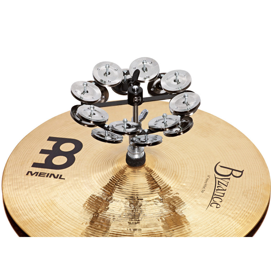 Meinl HiHat Tambourine with 2 Rows Steel Jingles HTHH2BK - Drum Republic, we do online better!