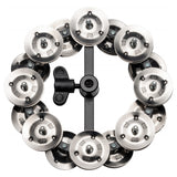 Meinl Hi-Hat Tambourine with 2 Rows Steel Jingles HTHH2BK