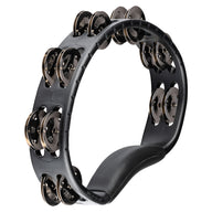 Meinl Headliner Series Hand Held Black ABS Tambourine with 2 Rows Steel Jingles HTMT1BK