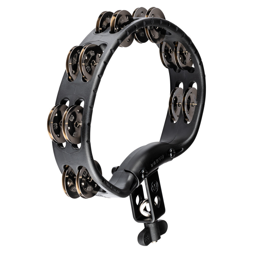 Meinl Headliner Series Mountable Black Tambourine with Steel Jingles HTMT2BK
