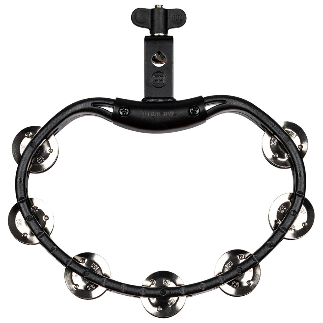 Meinl HTMT2BK Headliner Series Mountable Black Tambourine with Steel Jingles