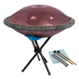 Mano Percussion Handpan 10-Note D Kurd Tuning 55cm Diameter - Purple