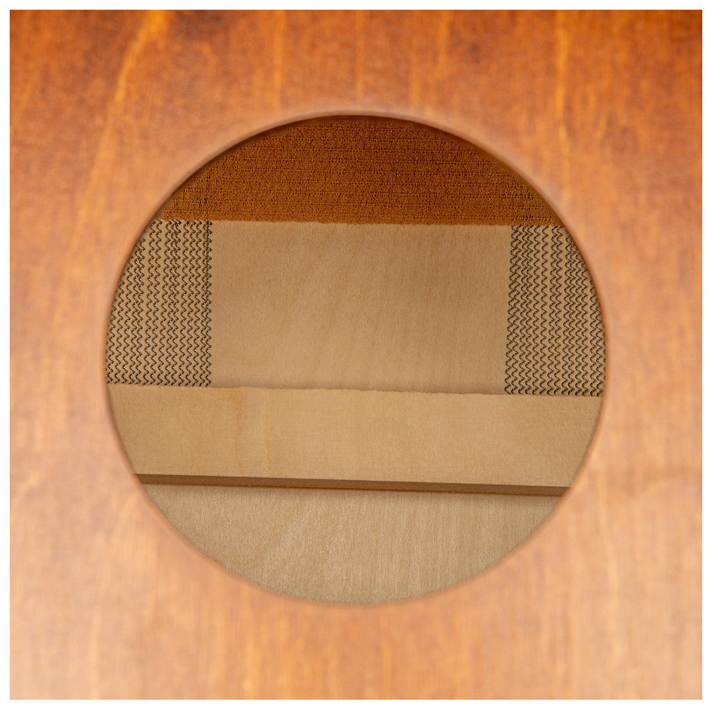 Meinl Jam Series Compact Snare Cajon Almond Birch with Baltic Birch Frontplate JC50AB-B inside cajon