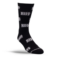 KISS Logo Crew Socks Black | Drum Republic