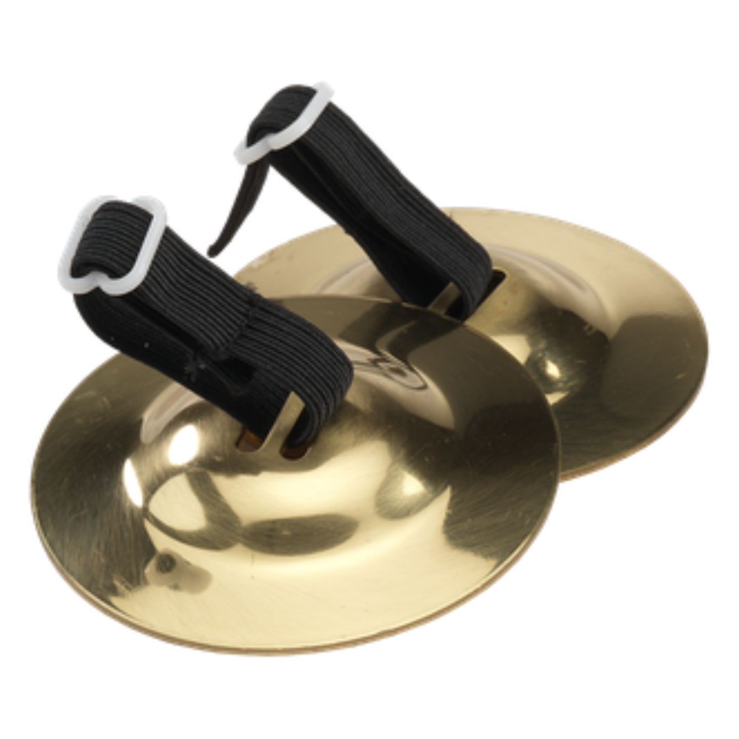 Remo Zills Finger Cymbals Set of 2 LK-2425-17 featuring two 2.4-inch brass finger cymbals with attached nylon finger rings.