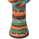 Close-up of the Mano Percussion Djembe Drum 8" Water Spirit Design MPC09WS showing the lower shell and detailed Water Spirit artwork.