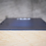 lose-up of the Blue Burst frontplate texture on the Meinl Snarecraft Cajon SC100BLB.