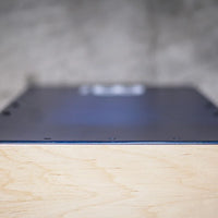 lose-up of the Blue Burst frontplate texture on the Meinl Snarecraft Cajon SC100BLB.