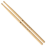 Meinl Kriss Rybalchenko Signature Drumstick SB603 on a white background showing the premium American Hickory construction, acorn-shaped wood tip, and signature graphics.