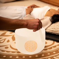 Meinl Sonic Energy Crystal Singing Bowl 10" All Chakras - Flower of Life 128 Hz Note C4