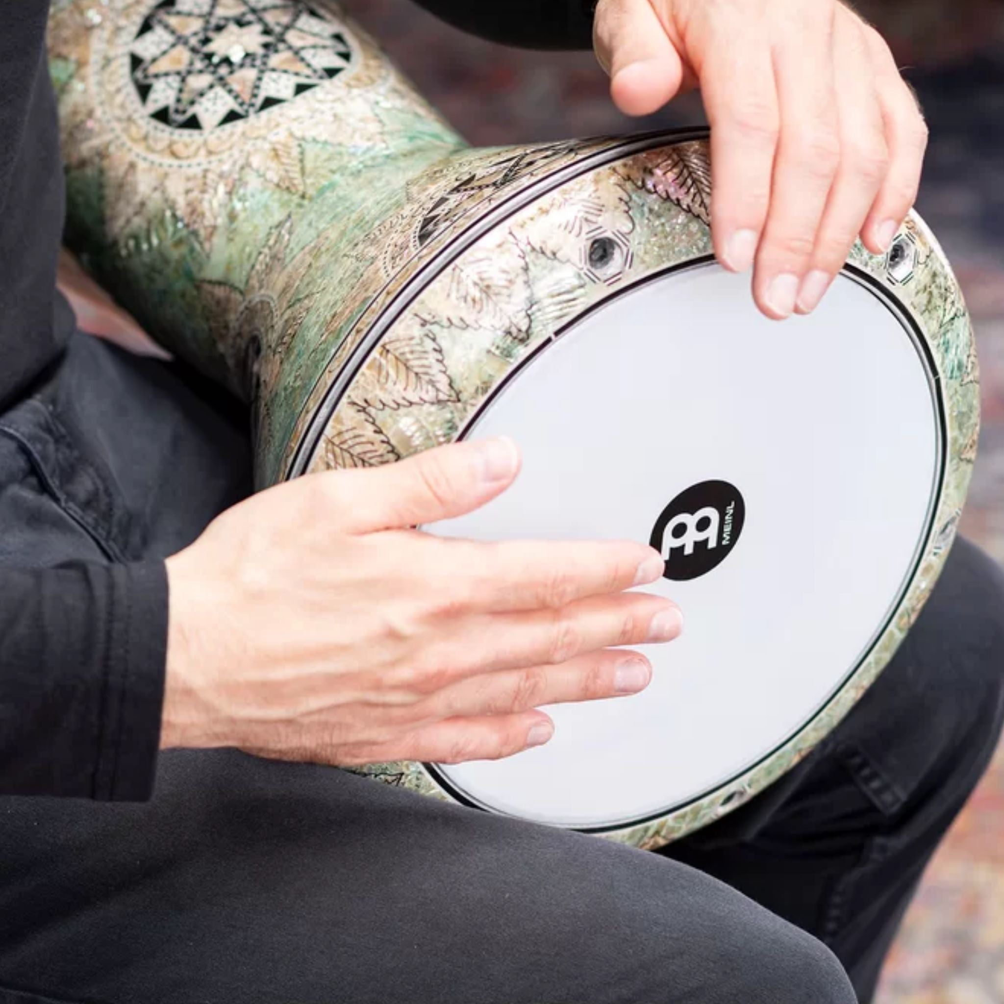 Meinl Darbuka Doumbek Drum 9" Artisan Edition - White Pearl Mosaic Queen AEED4