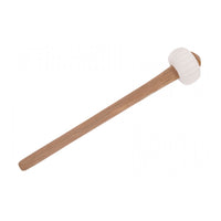 gong beater for Meinl Sonic Energy Flower of Life Wind Gong on white background showing wooden handle and soft padded striking head