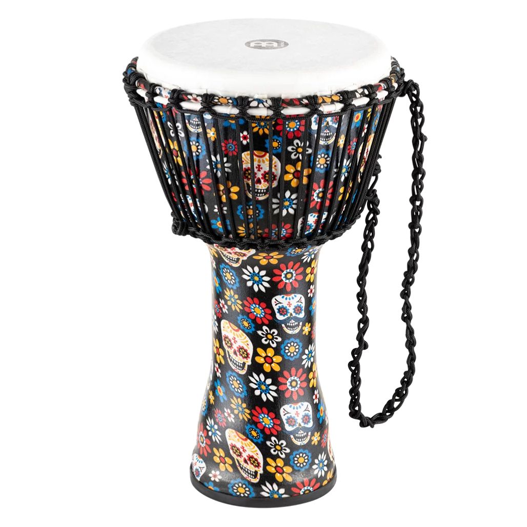 Meinl Djembe Drum 10" Diameter Travel Series - Day Of The Dead Edition PADJ7-M-F
