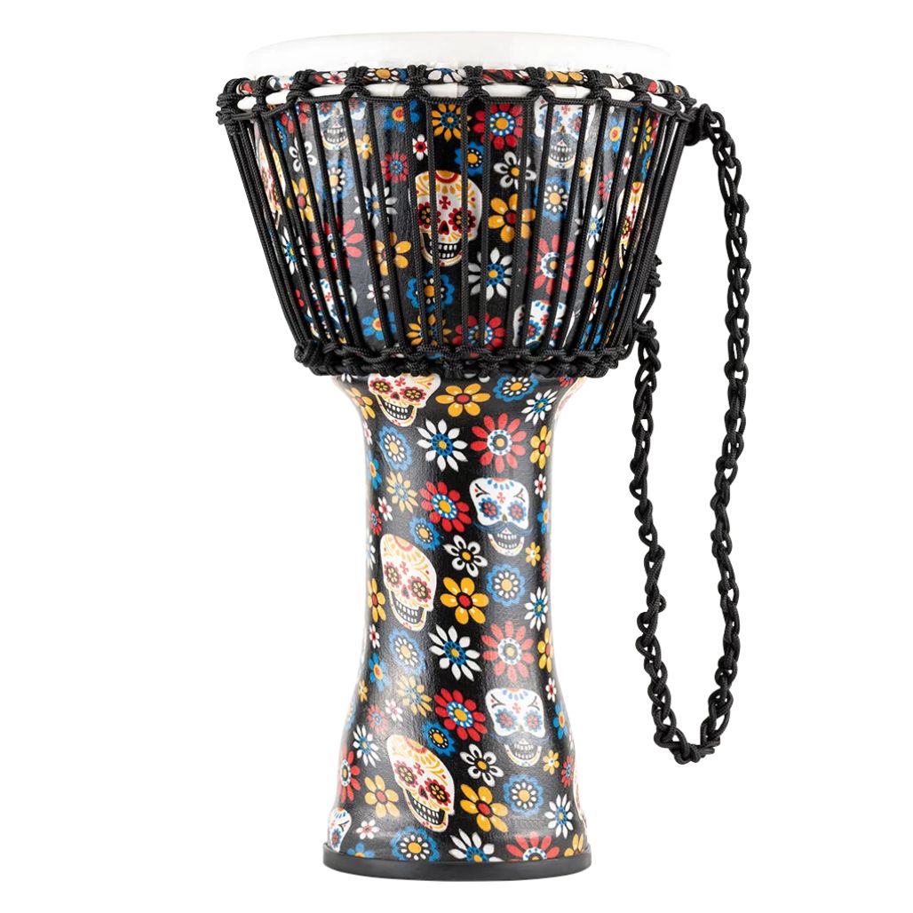 Meinl Djembe Drum 10" Diameter Travel Series - Day Of The Dead Edition PADJ7-M-F