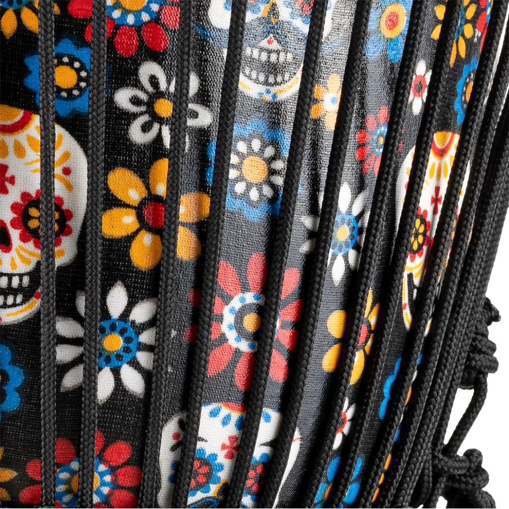 Meinl Djembe Drum 10" Diameter Travel Series - Day Of The Dead Edition PADJ7-M-F