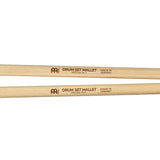 Close-up of the Meinl 5A Drum Mallets SB401 showing the Meinl logo and American hickory stick shaft.