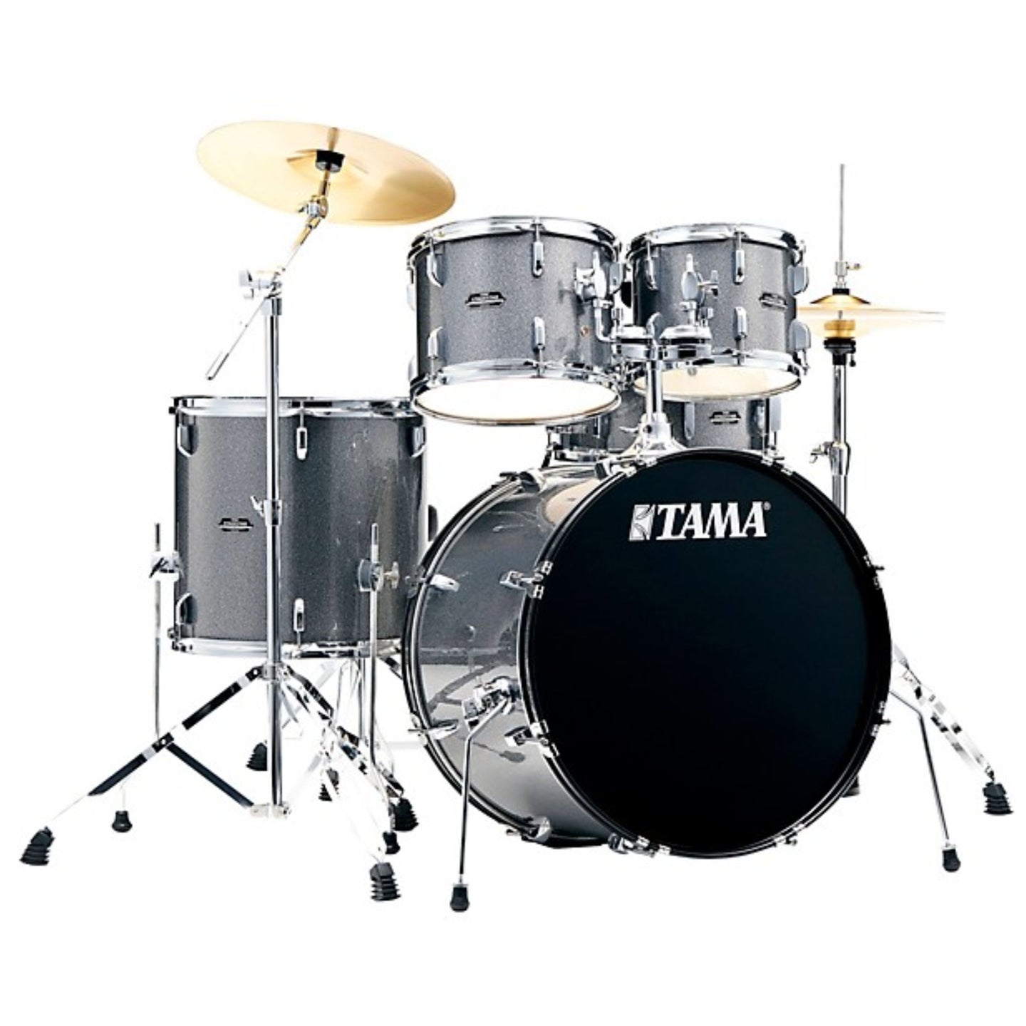 Tama Stagestar 5 Piece Drum Kit with Hardware & Cymbals Silver Sparkle ST52H5C CSS