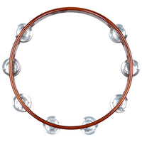 Meinl 10 inch Wood Tambourine with 2 Rows Aluminium Jingles TA2A-AB