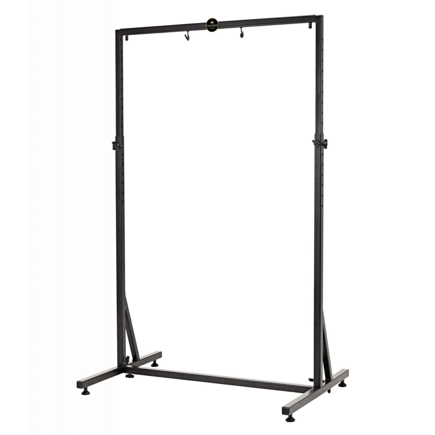Meinl Sonic Energy Framed Gong Stand TMGS-3 for gongs up to 40 inches, featuring a height-adjustable black powder-coated steel frame and sturdy base.