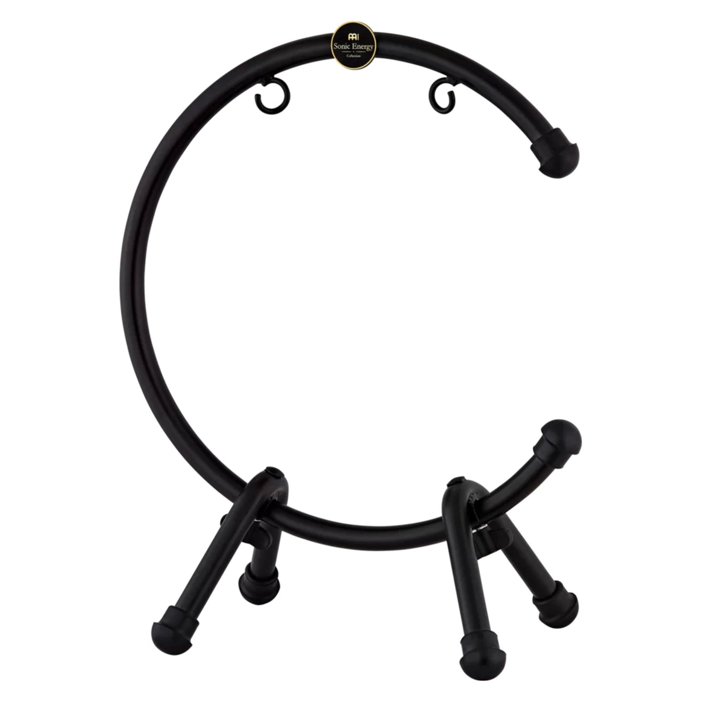 Meinl Sonic Energy Table Gong Stand Large TMTGS-L for gongs up to 22 inches, featuring a compact black powder-coated steel frame.