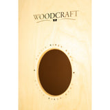 Meinl Woodcraft Series String Cajon Espresso Burst Frontplate WC100EB close up post hole