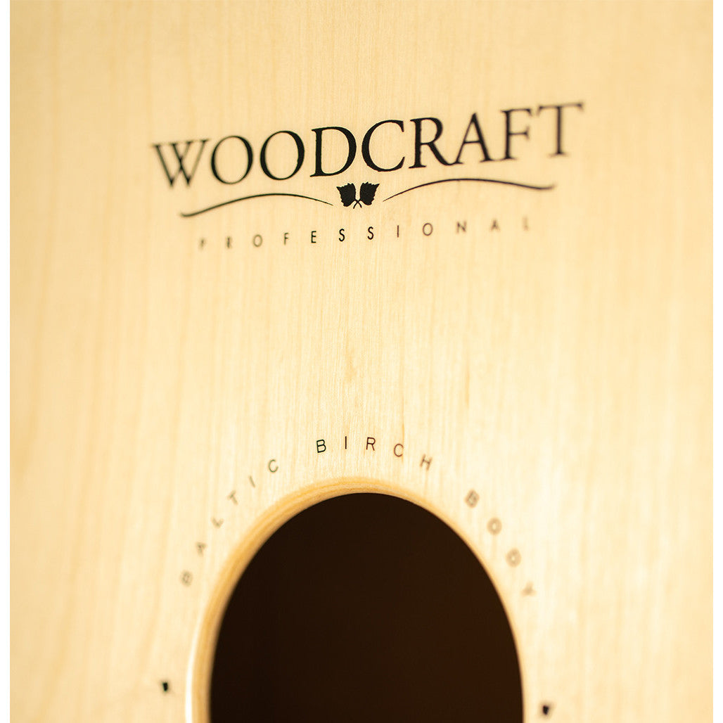 Meinl Woodcraft Professional Series String Cajon Mahogany Frontplate  WCP100MH Close Up Back View