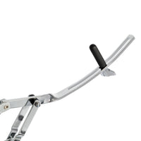 Close-up of an adjustable support arm on the Mano Percussion Universal Handpan Stand DXPHPN.