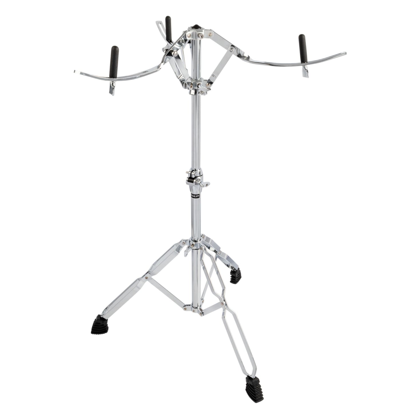 Mano Percussion Universal Handpan Stand DXPHPN with adjustable basket, chrome finish, and double-braced legs.