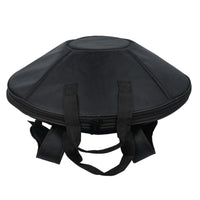 Side view of the heavy-duty carry bag included with the Mano Percussion ManoPan MPC69G 9-note D Kurd handpan.