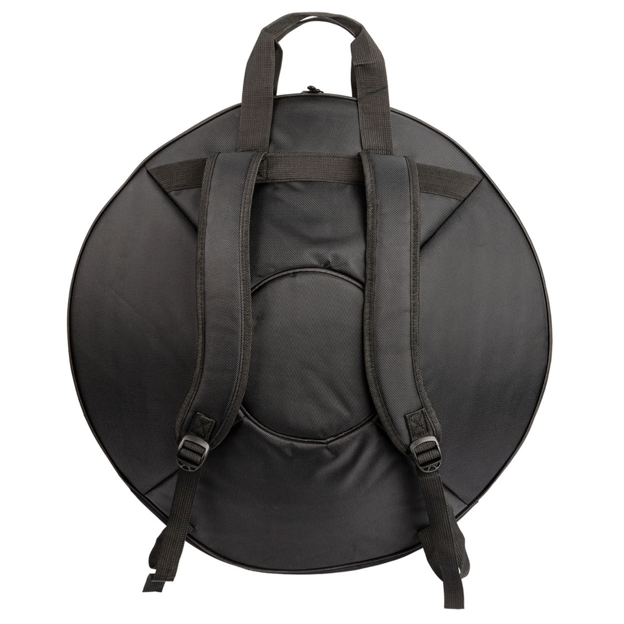 Heavy-duty carry bag with shoulder straps for the Mano Percussion ManoPan MPC70MBK handpan.