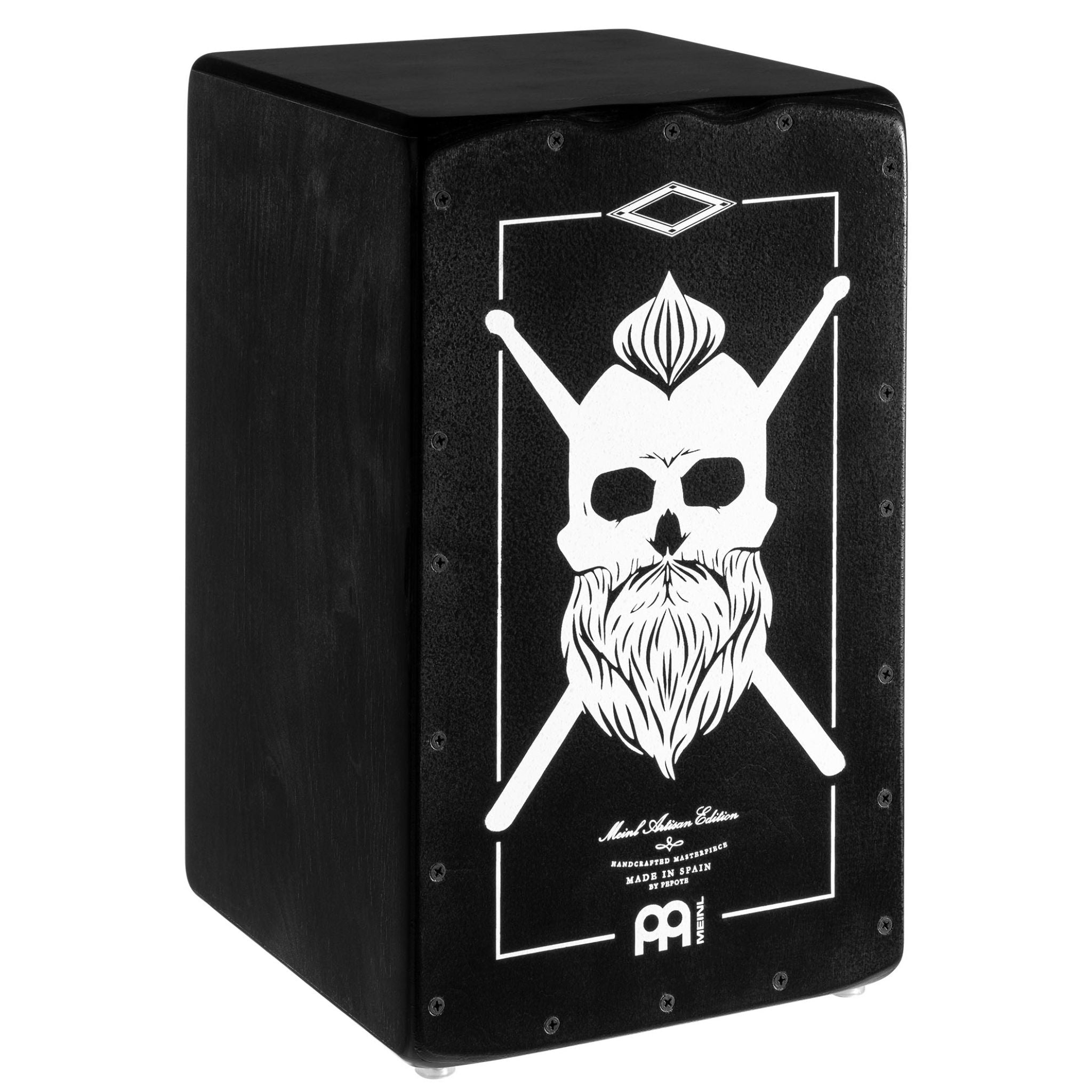 Meinl El Estepario Cajon Drum Artisan Edition Tango Line limited edition, handcrafted wooden cajon for professional percussionists.