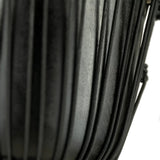 Macro detail of Meinl HDJ1-M 10" Headliner Congo Series Djembe showing rope tensioning system and textured shell surface