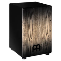 Meinl Headliner Series Snare Cajon Drum in Charcoal Black Fade MCAJ100BK-CBF, delivering crisp snare response and deep bass for professional performance