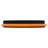 Meinl Marshmallow Practice Pad 12 inch in orange (MMP12OR), side profile view showing low-profile foam construction and orange base for quiet practice.